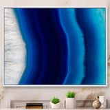 Stone of blue agate crystal