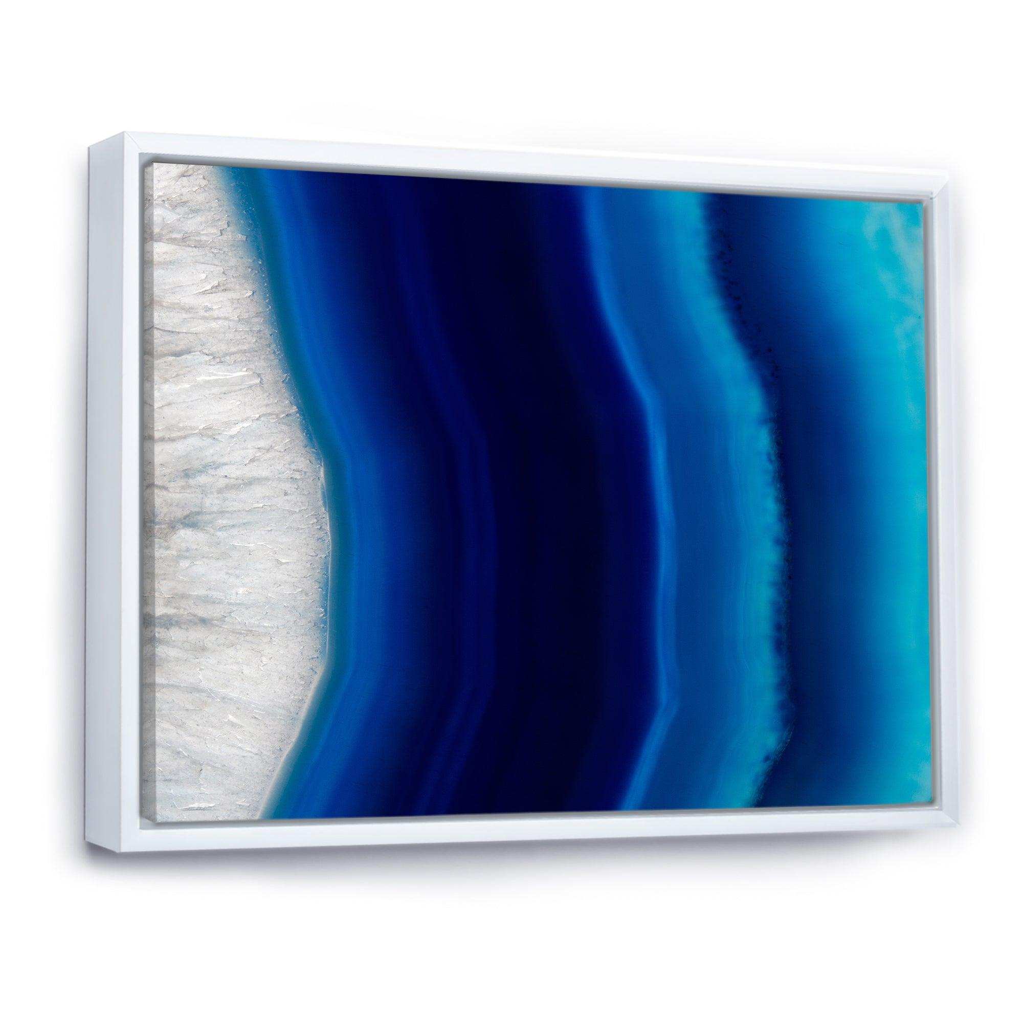 Stone of blue agate crystal