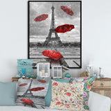 Flying Umbrella with Eiffel Tower