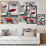 Flying Umbrella with Eiffel Tower