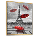 Flying Umbrella with Eiffel Tower