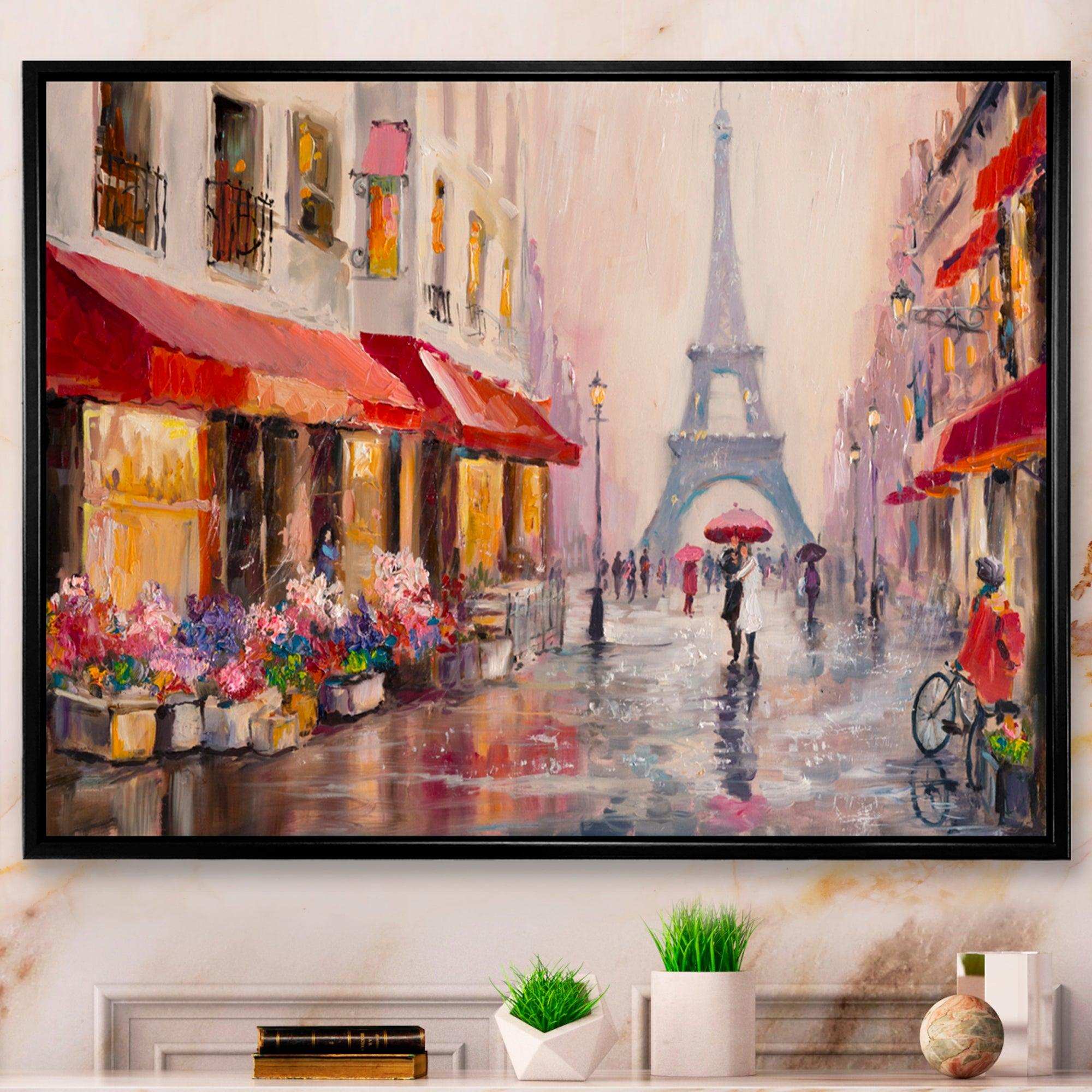 Lovers in Paris Eiffel Tower