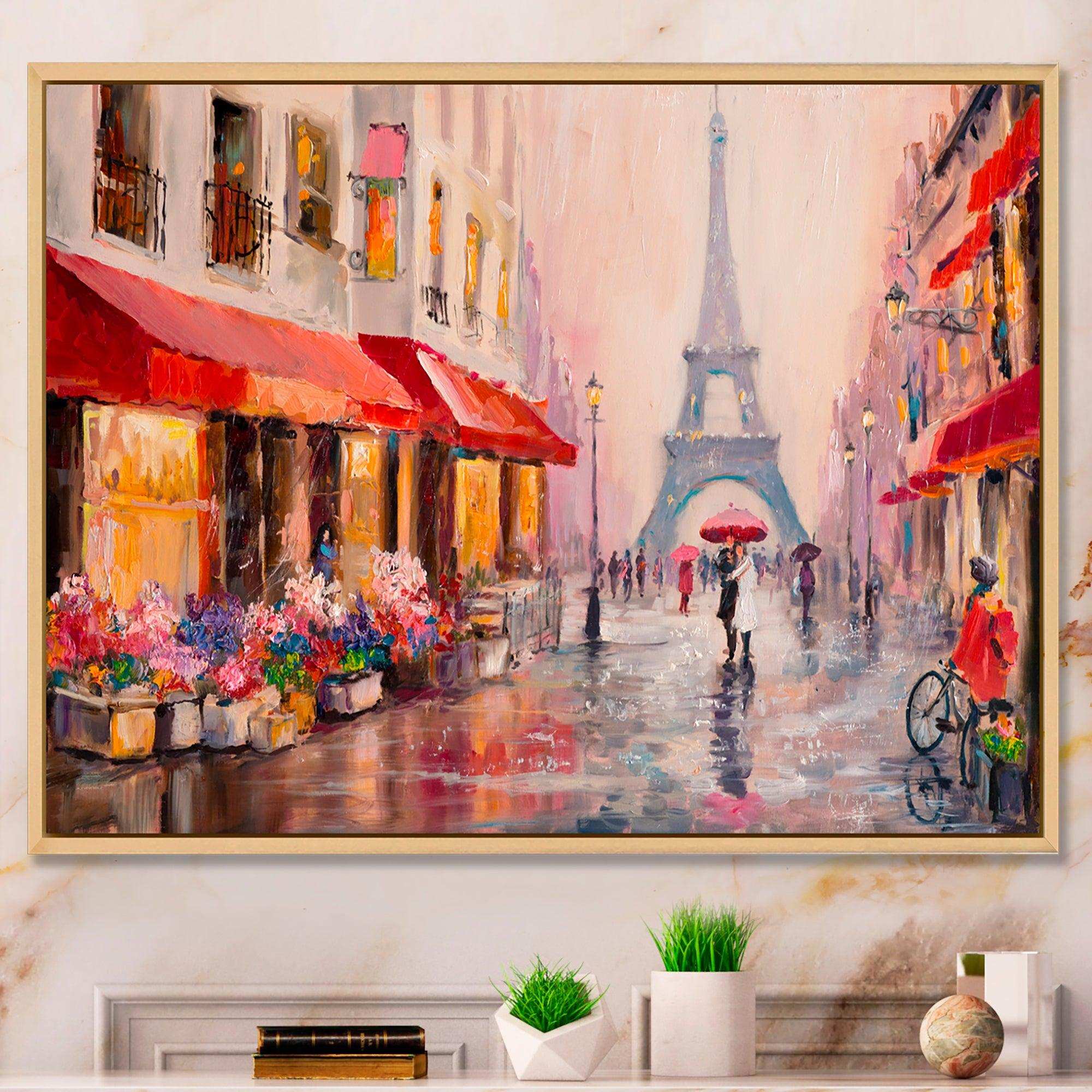 Lovers in Paris Eiffel Tower