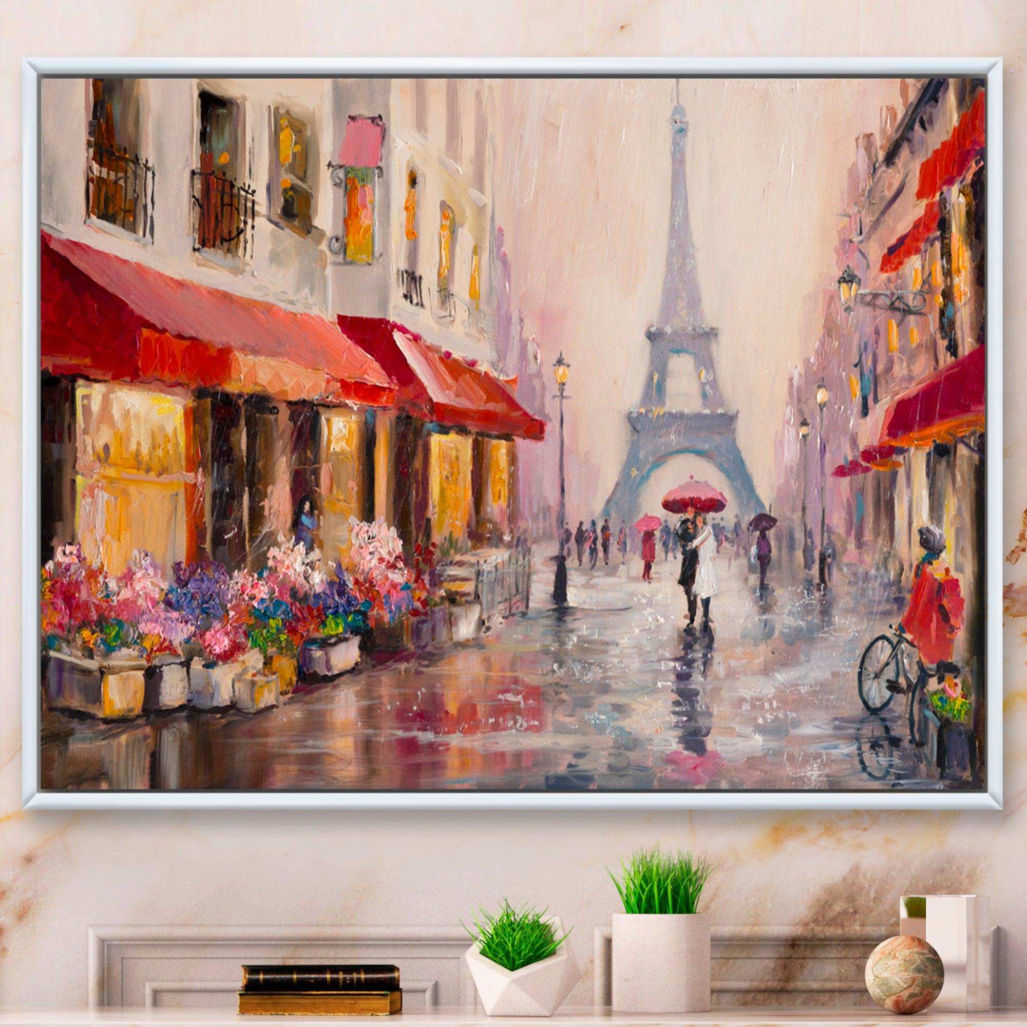 Lovers in Paris Eiffel Tower