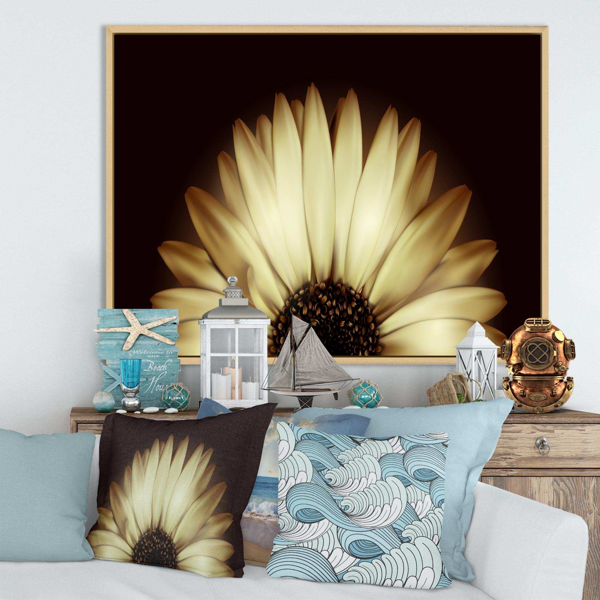 Sunflower in Black background