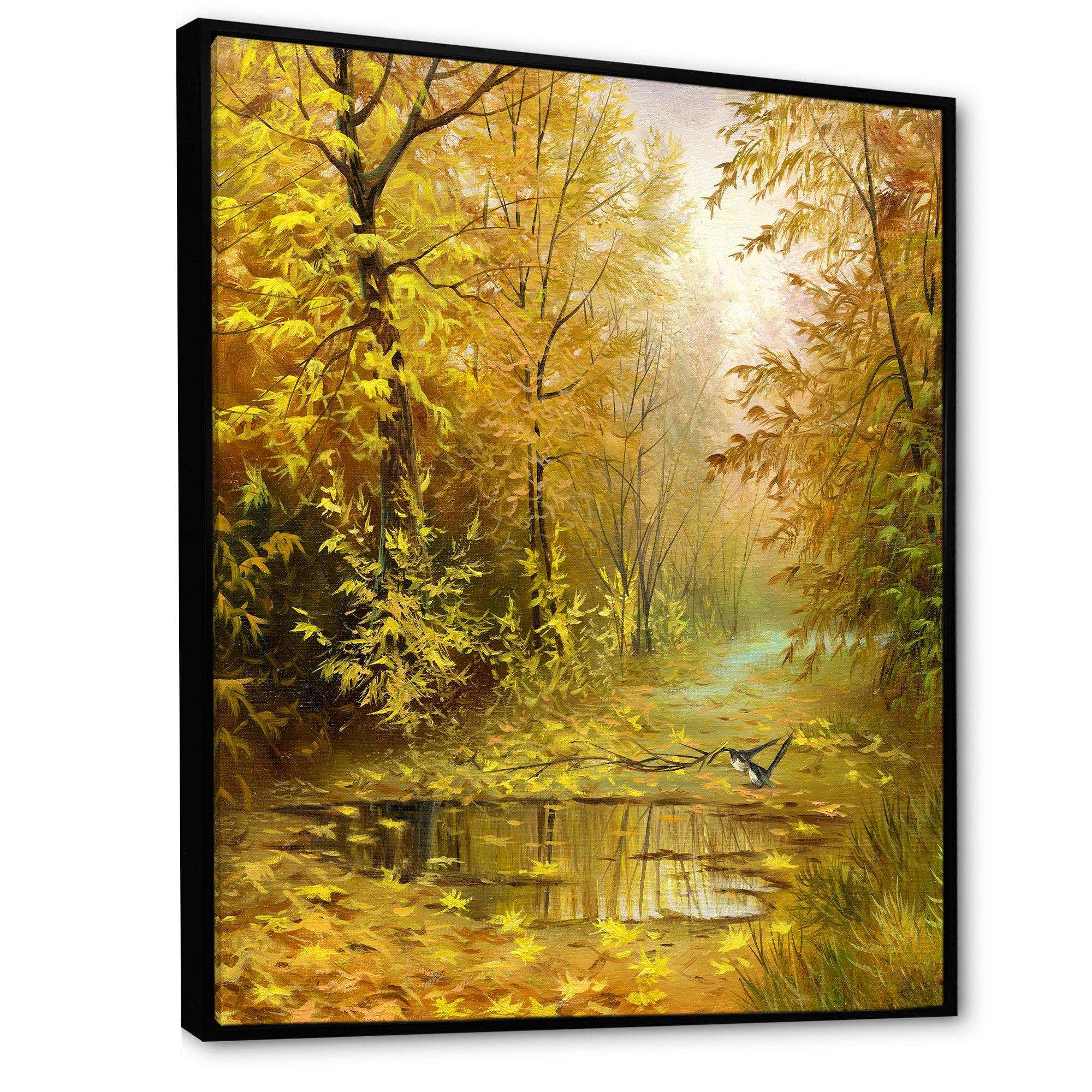 Pathway in Beautiful Autumn Forest