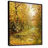 Pathway in Beautiful Autumn Forest