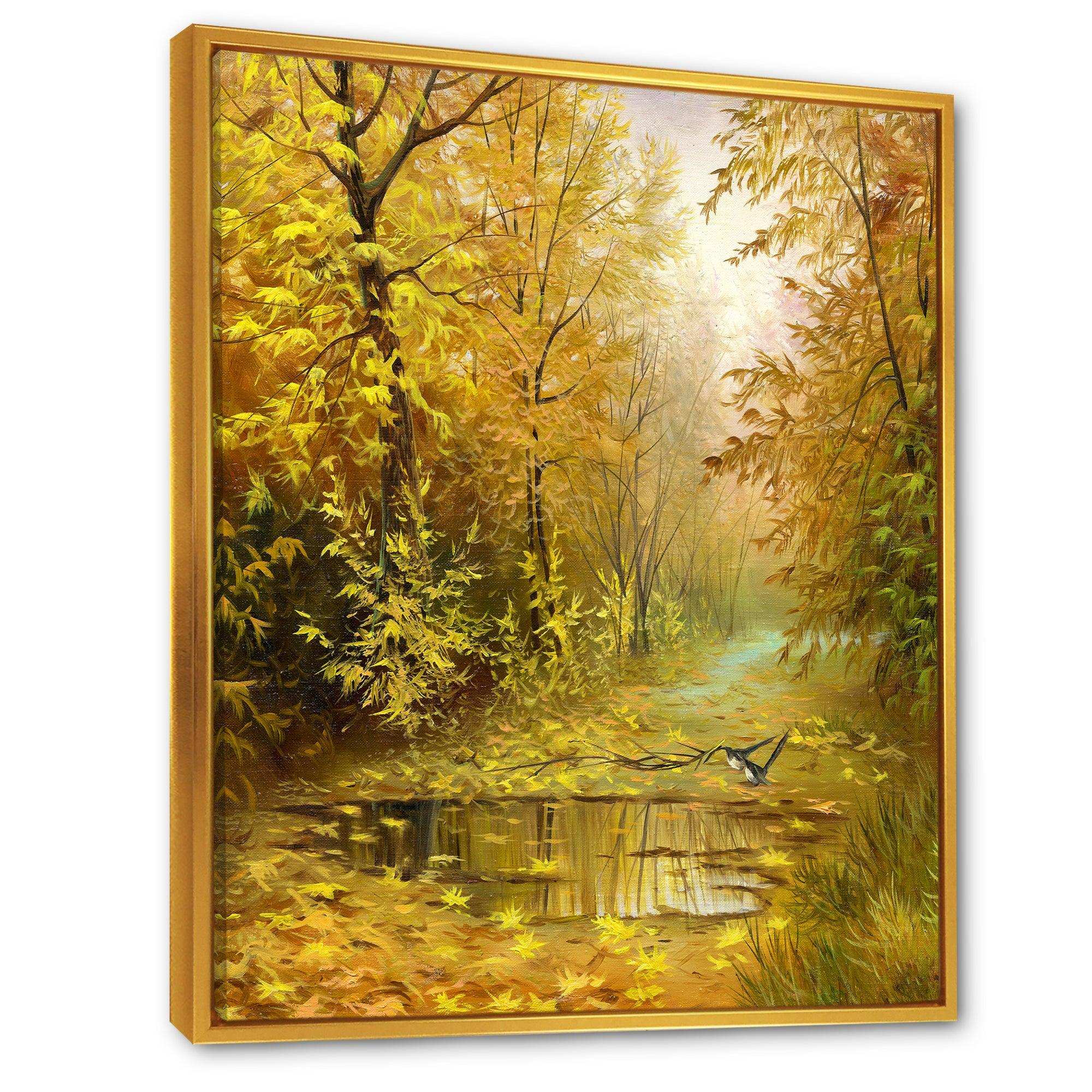 Pathway in Beautiful Autumn Forest