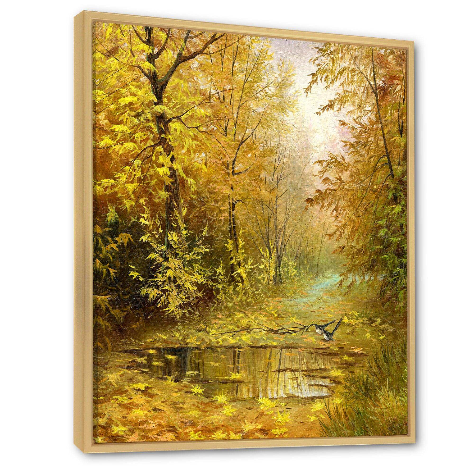 Pathway in Beautiful Autumn Forest