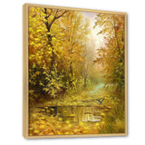 Pathway in Beautiful Autumn Forest