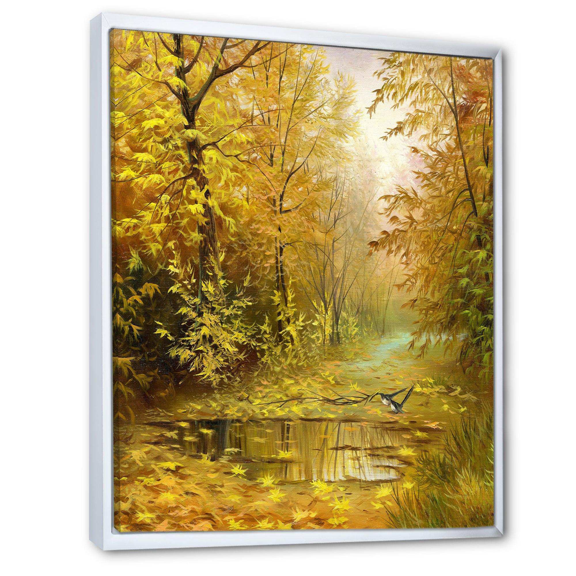 Pathway in Beautiful Autumn Forest