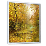 Pathway in Beautiful Autumn Forest