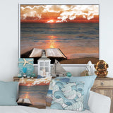 Open Bible in Cloudy Sunset