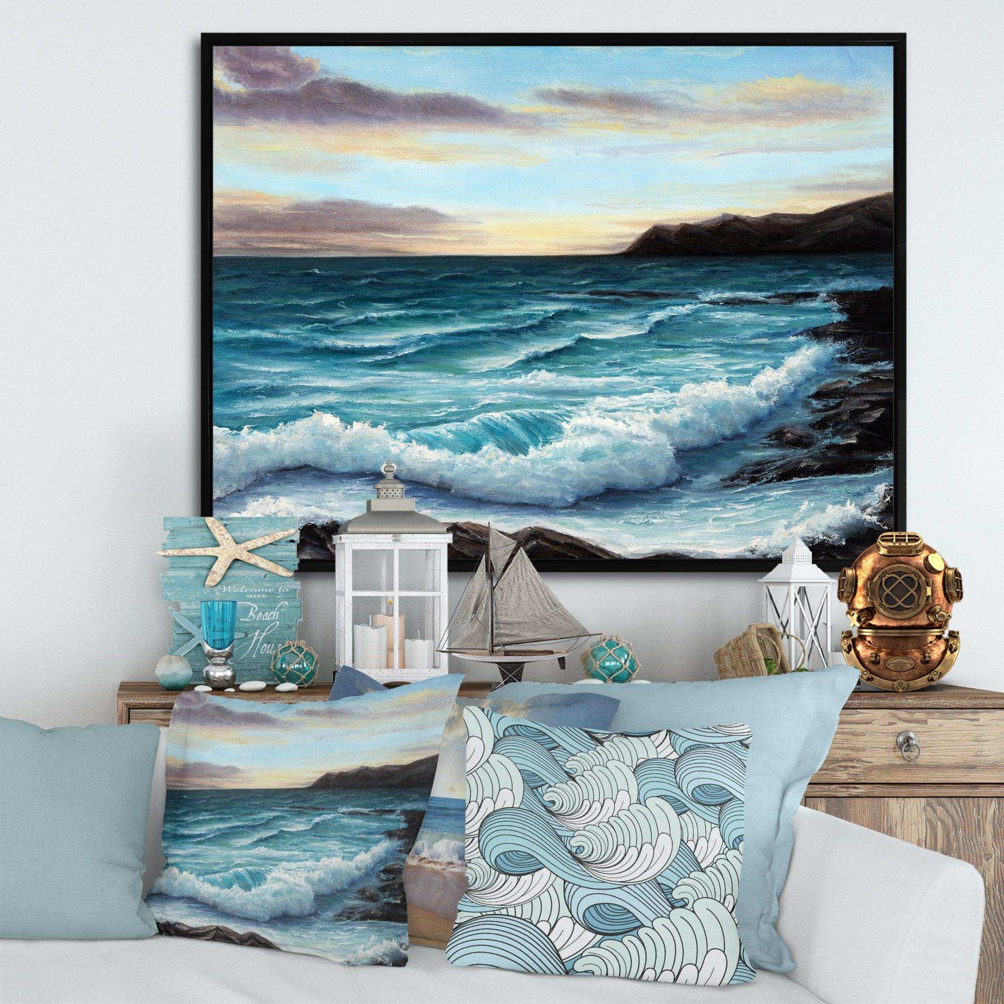 Ocean Waves at Seashore