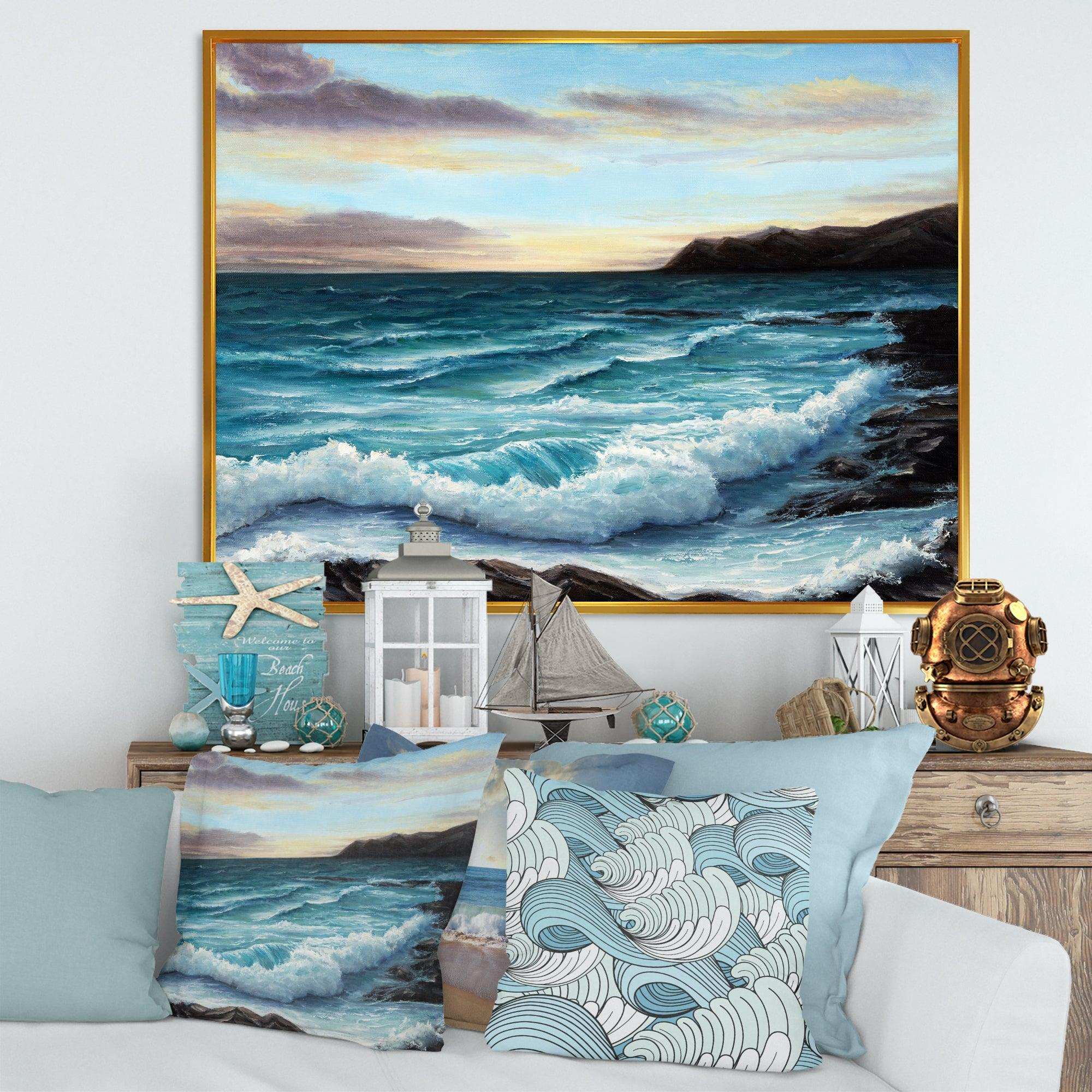 Ocean Waves at Seashore