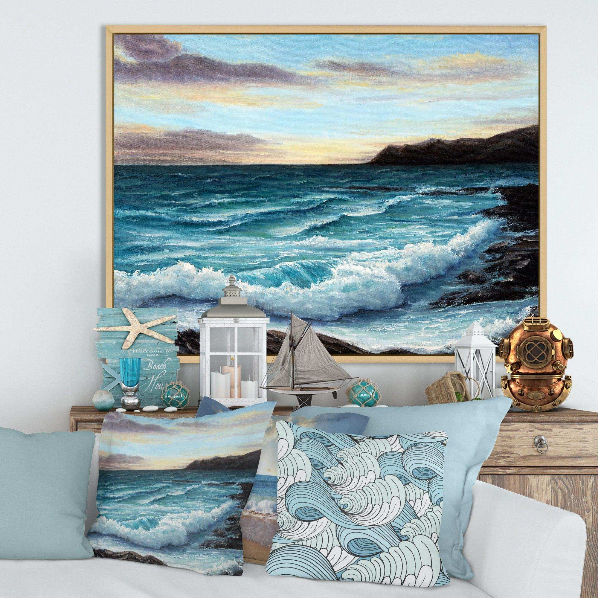 Ocean Waves at Seashore