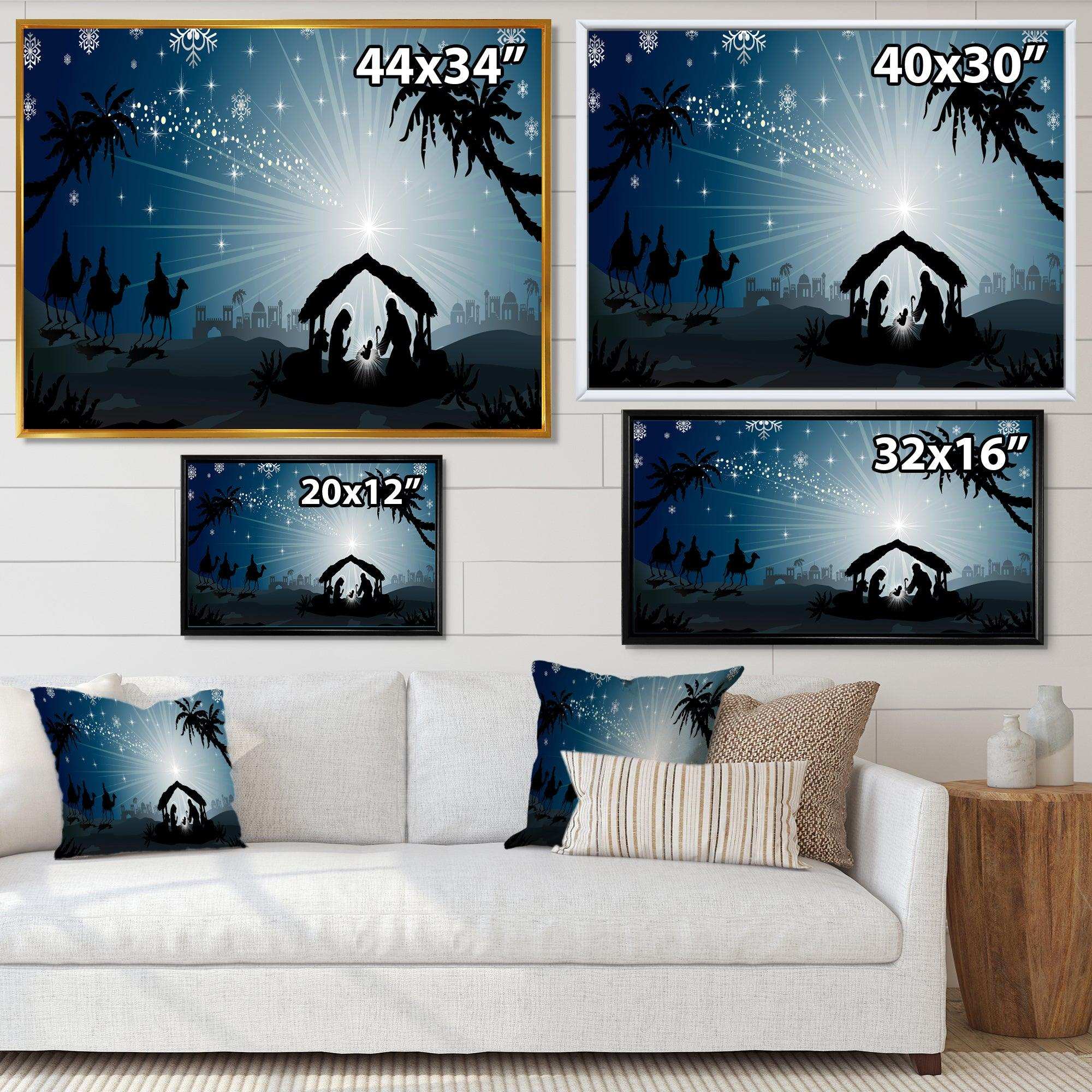 Christmas Nativity Scene with Three Wise Men