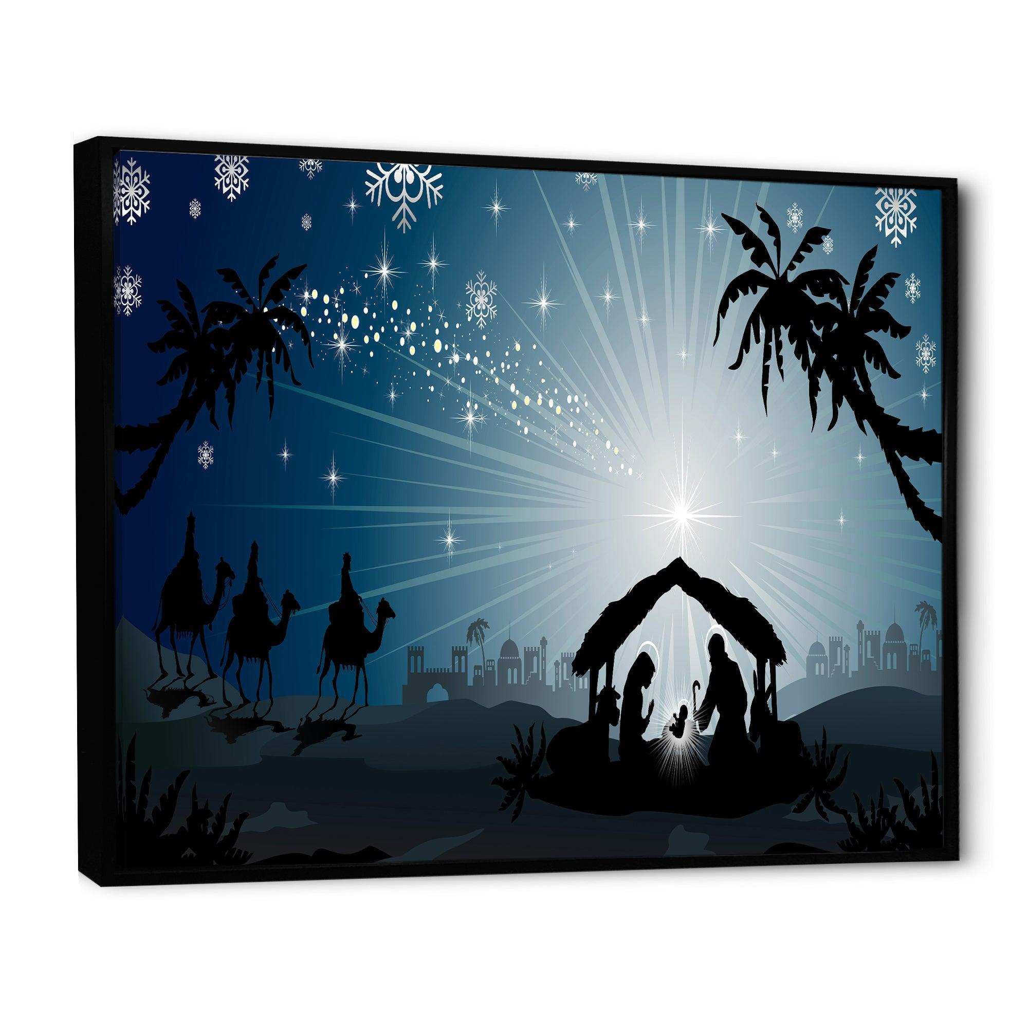 Christmas Nativity Scene with Three Wise Men