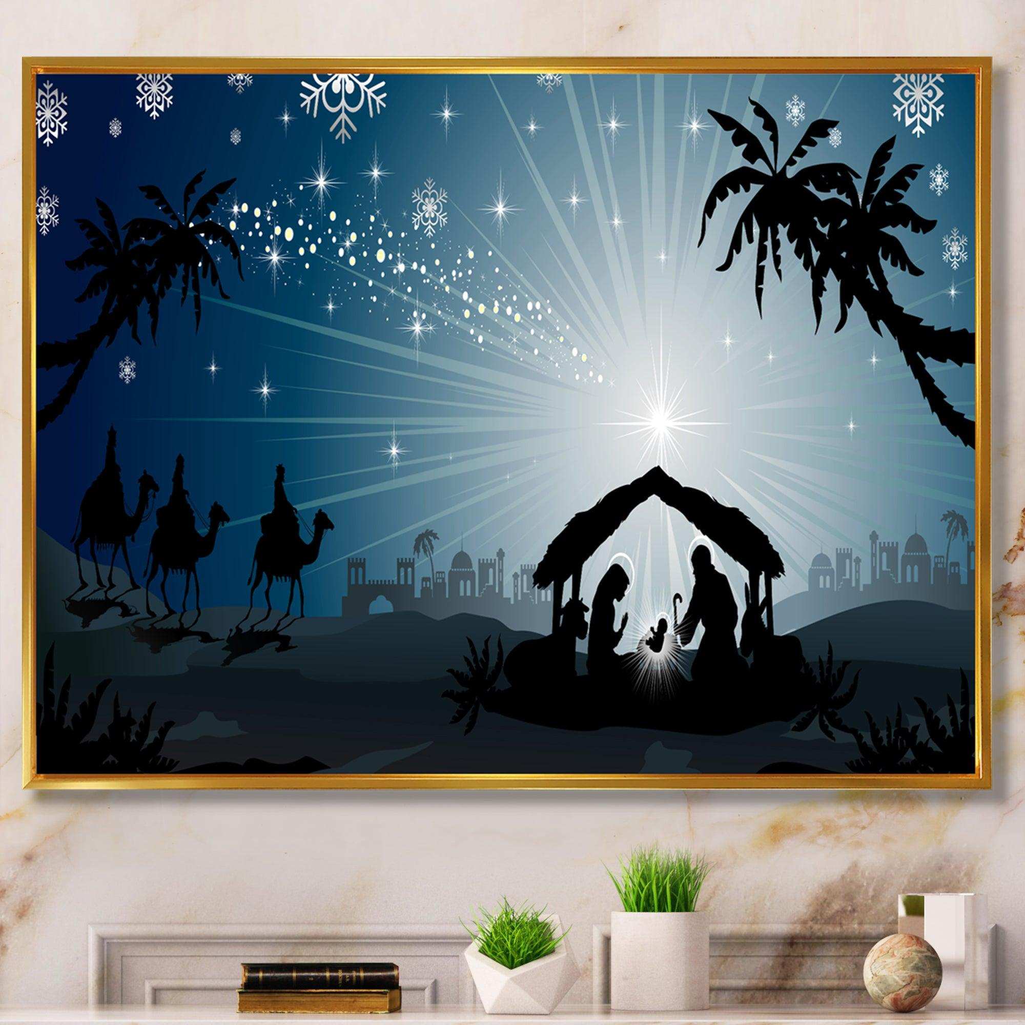 Christmas Nativity Scene with Three Wise Men
