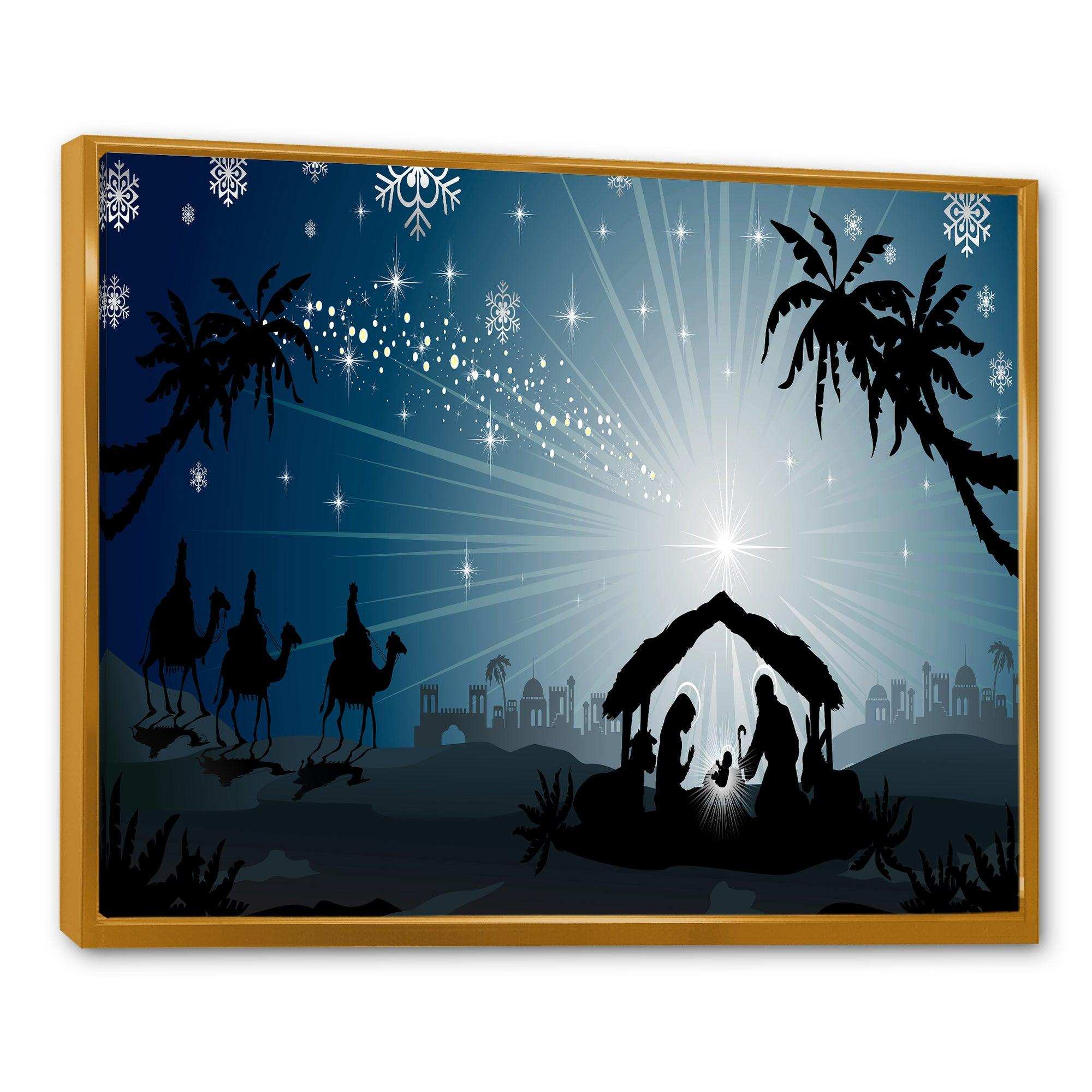 Christmas Nativity Scene with Three Wise Men