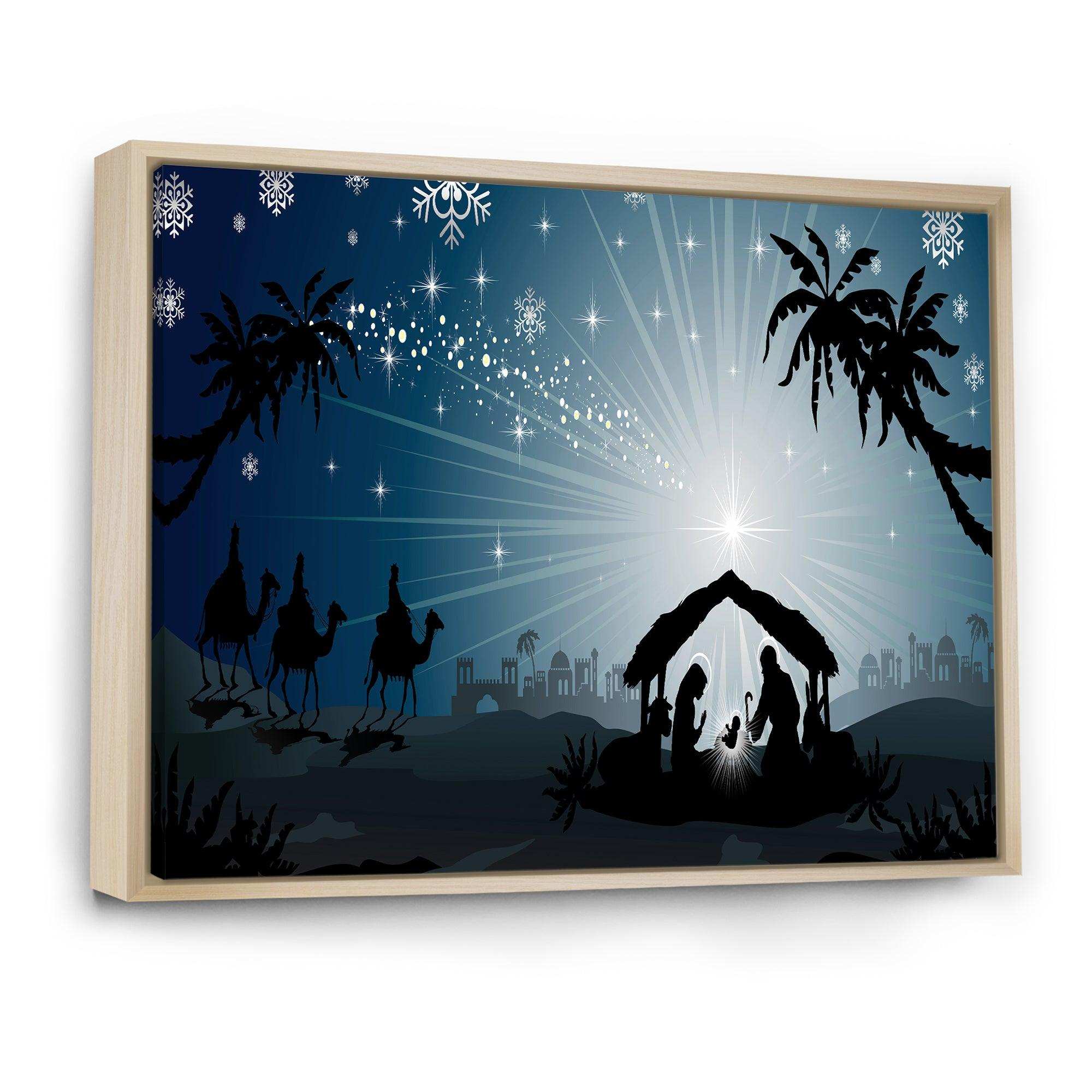 Christmas Nativity Scene with Three Wise Men