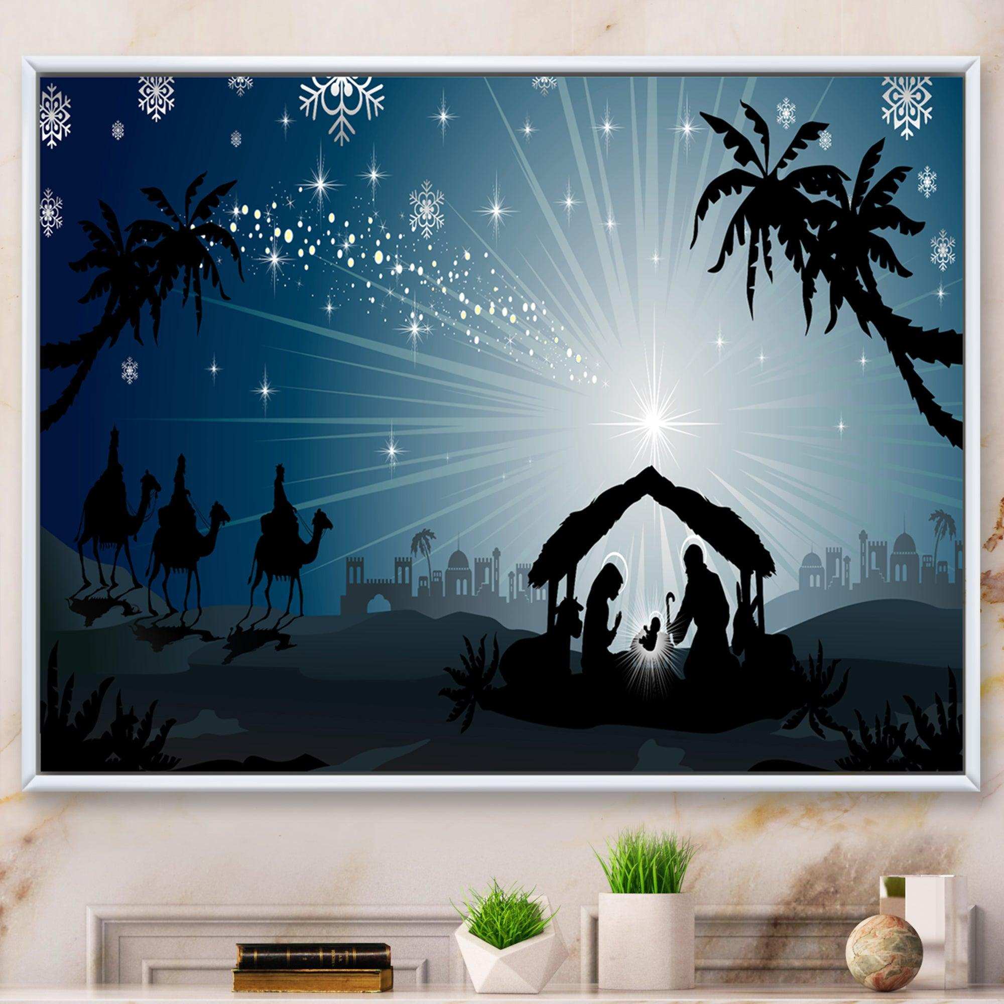 Christmas Nativity Scene with Three Wise Men