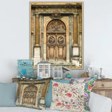 Old Wooden Door With Carvings in Paris, France