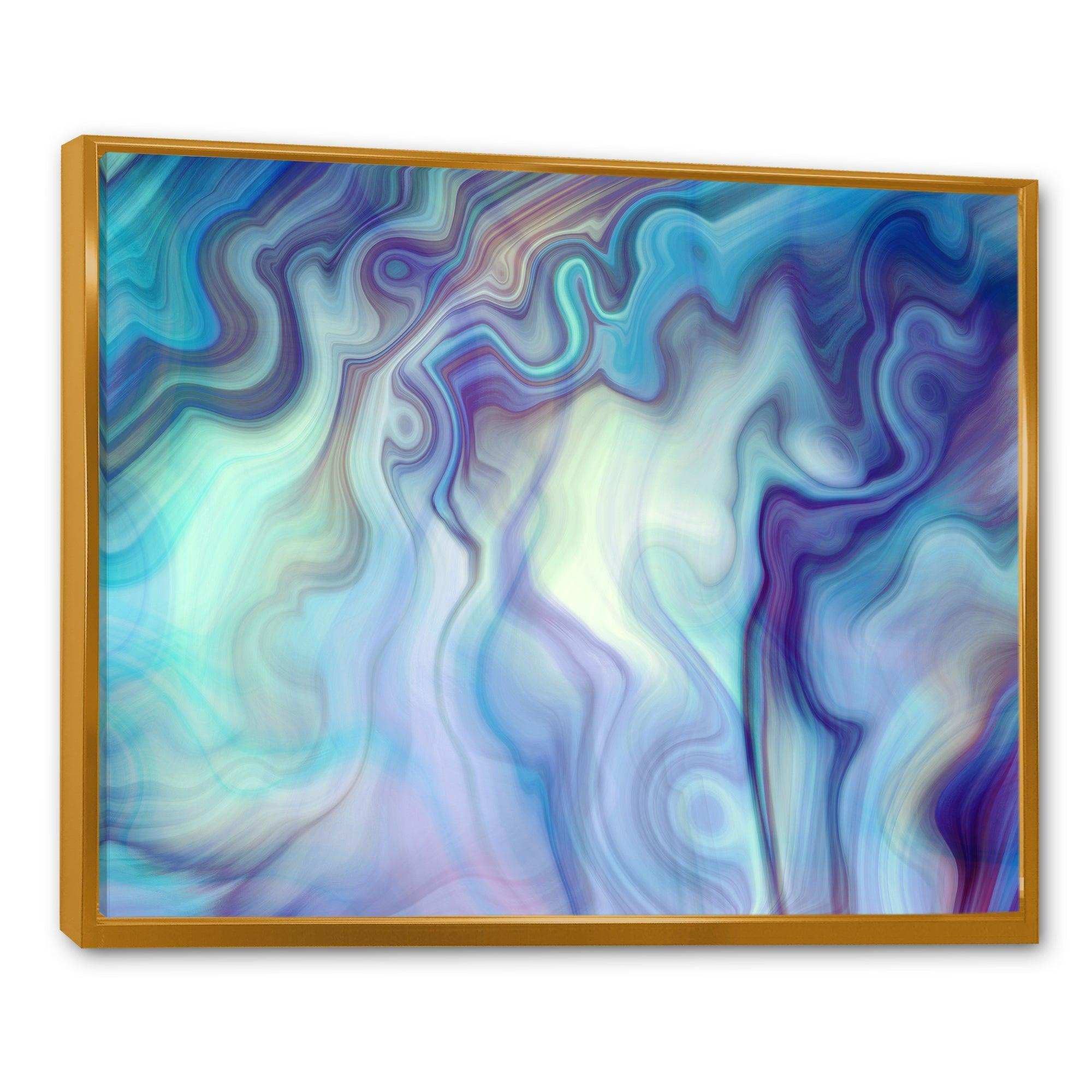 Marbled Colours in Shades of Turquoise and Purple