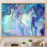 Marbled Colours in Shades of Turquoise and Purple