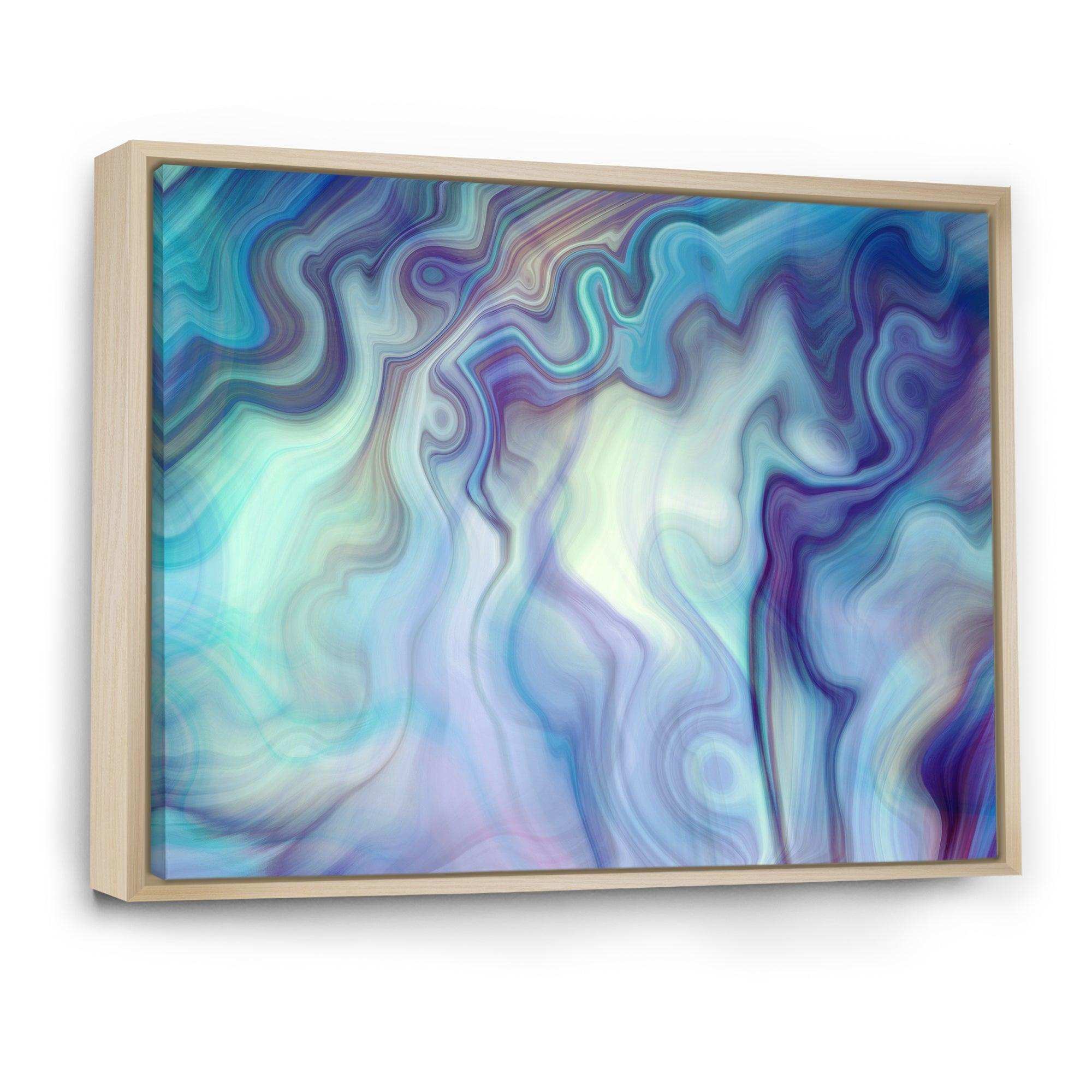 Marbled Colours in Shades of Turquoise and Purple