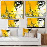 White and Yellow Marbled Acrylic with a cloud of Black