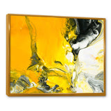 White and Yellow Marbled Acrylic with a cloud of Black