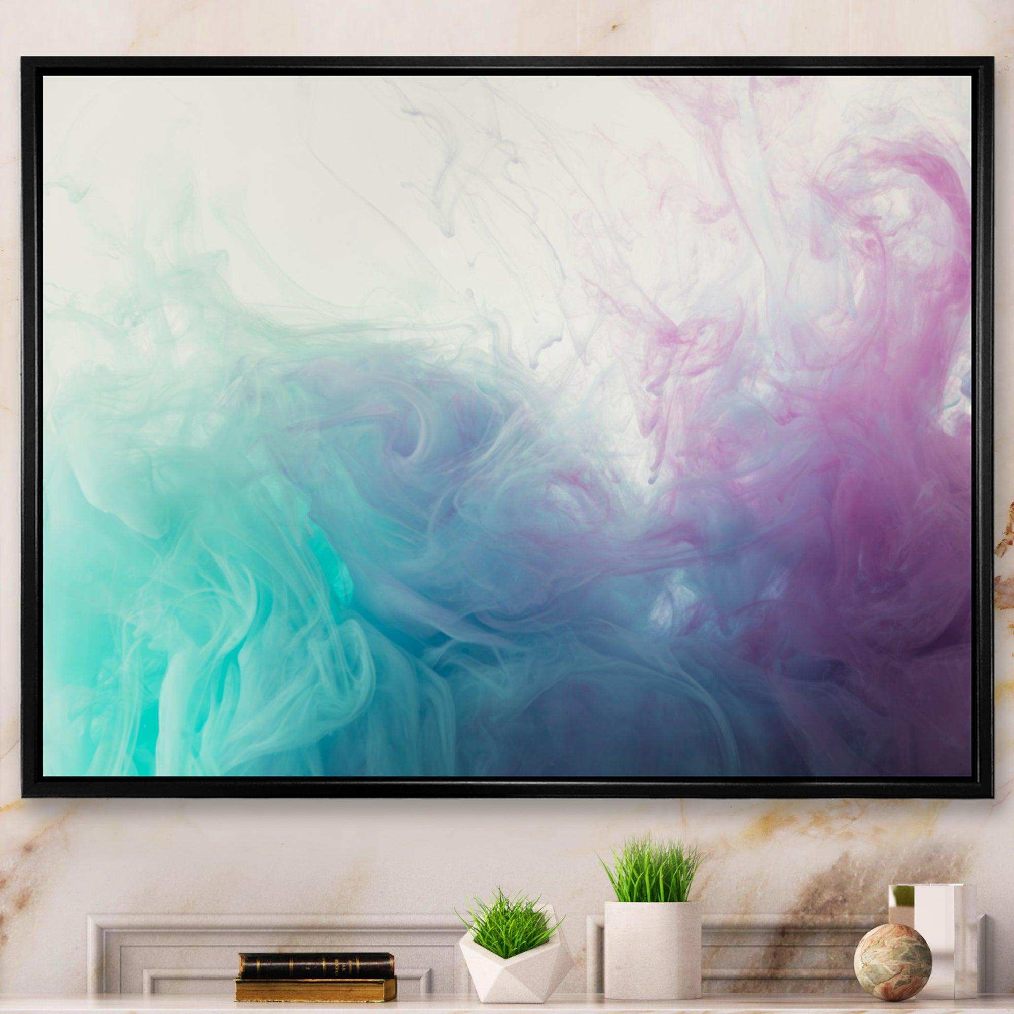 Cyan, Blue and Pink water in Ink Composition