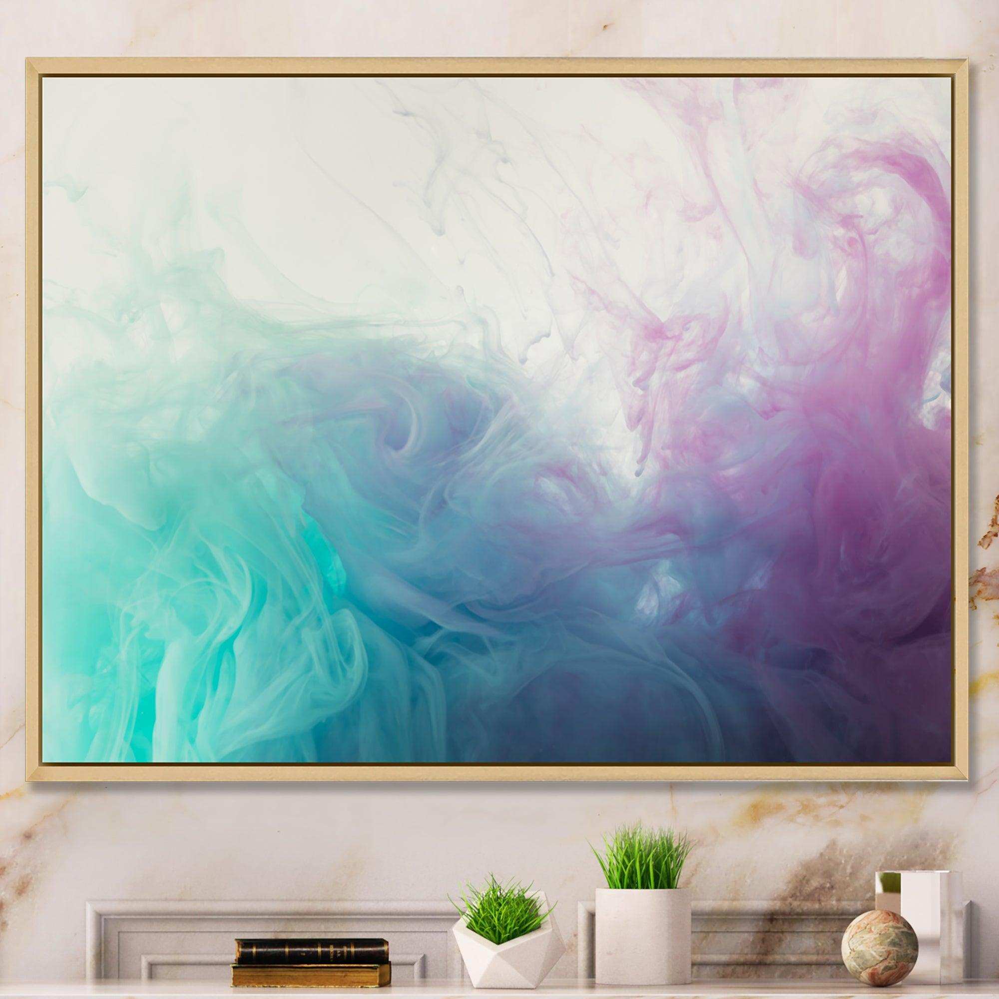 Cyan, Blue and Pink water in Ink Composition