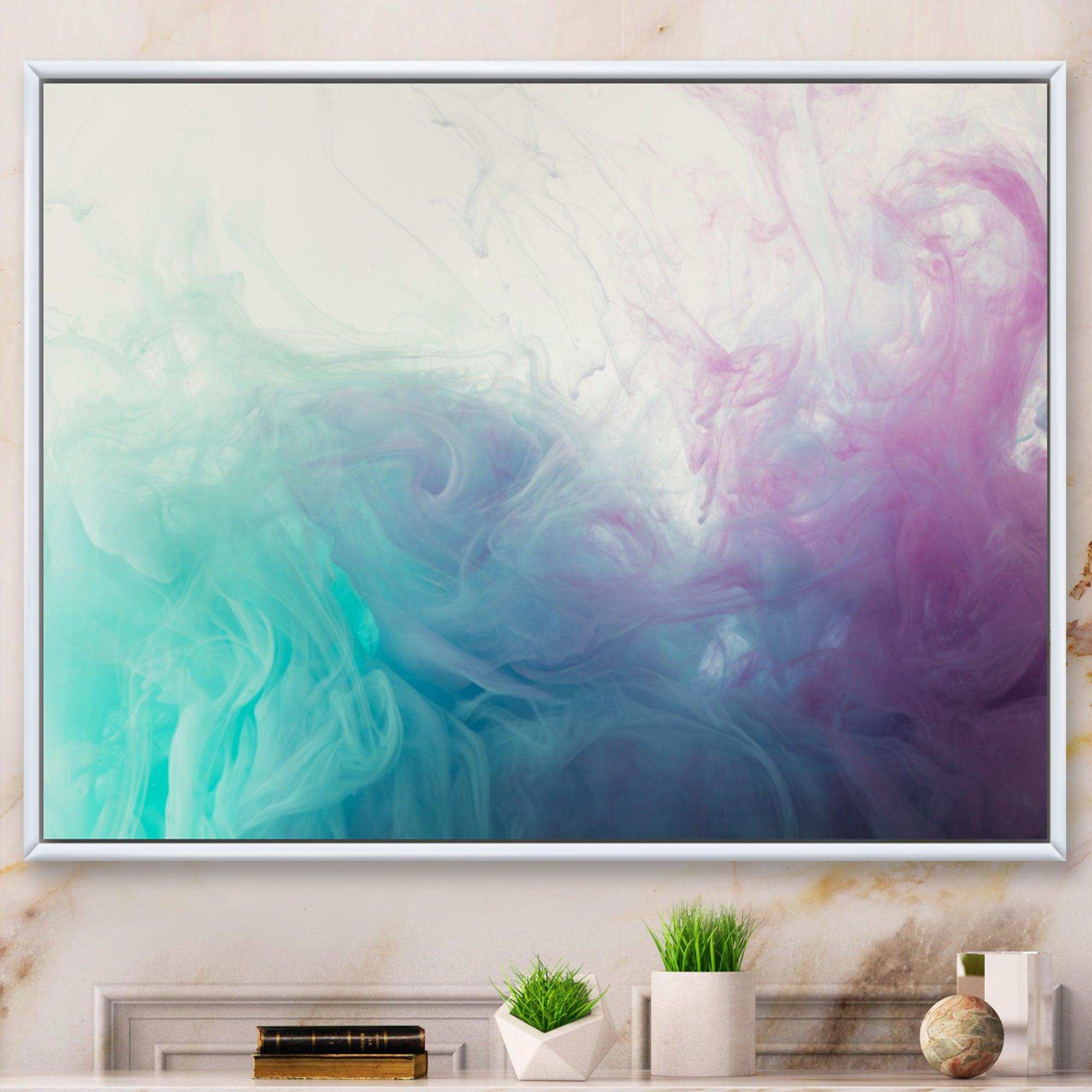 Cyan, Blue and Pink water in Ink Composition