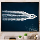 Aerial View Of Speed Boat In Mediterranean Sea