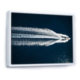 Aerial View Of Speed Boat In Mediterranean Sea