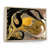 Gold And Black Marbled Rippled Texture I