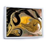 Gold And Black Marbled Rippled Texture I