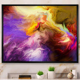 Oil Painted Purple And Yellow Clouds