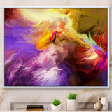 Oil Painted Purple And Yellow Clouds