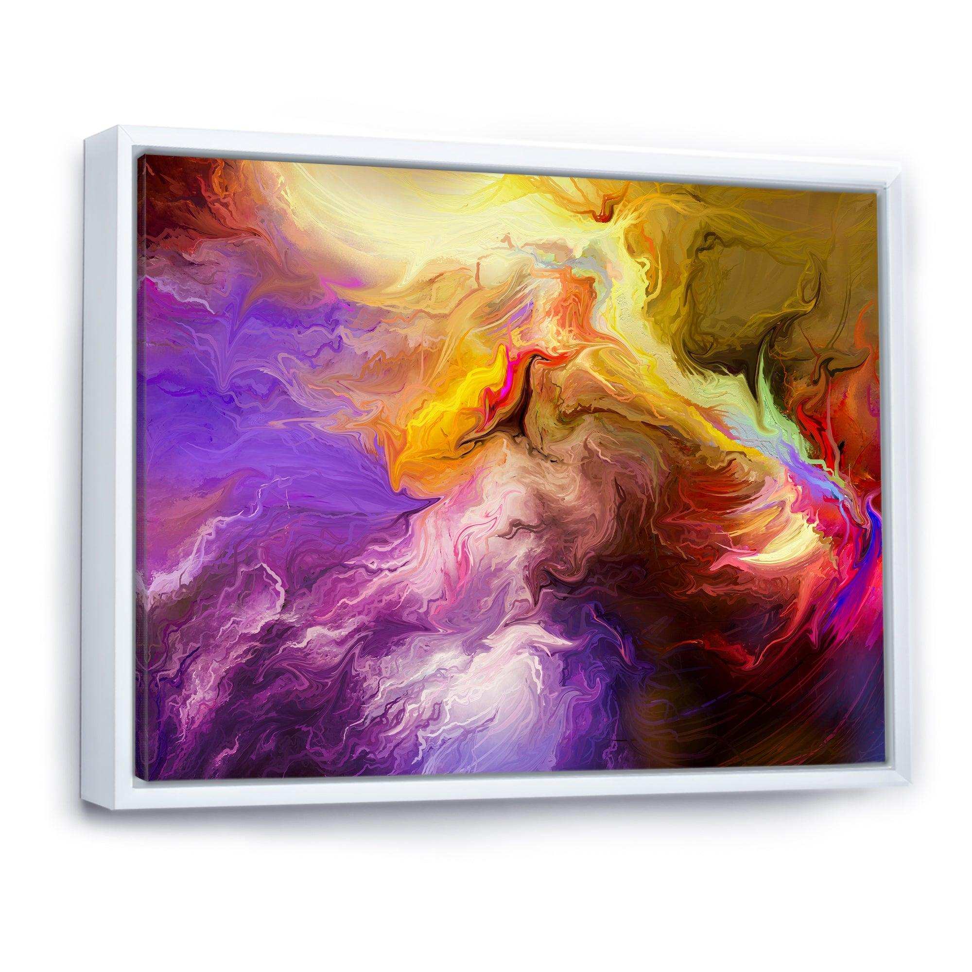 Oil Painted Purple And Yellow Clouds