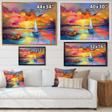 Sunset Painting With Colorful Reflections II