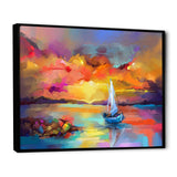 Sunset Painting With Colorful Reflections II