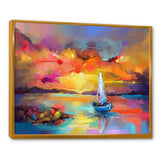 Sunset Painting With Colorful Reflections II