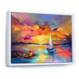 Sunset Painting With Colorful Reflections II
