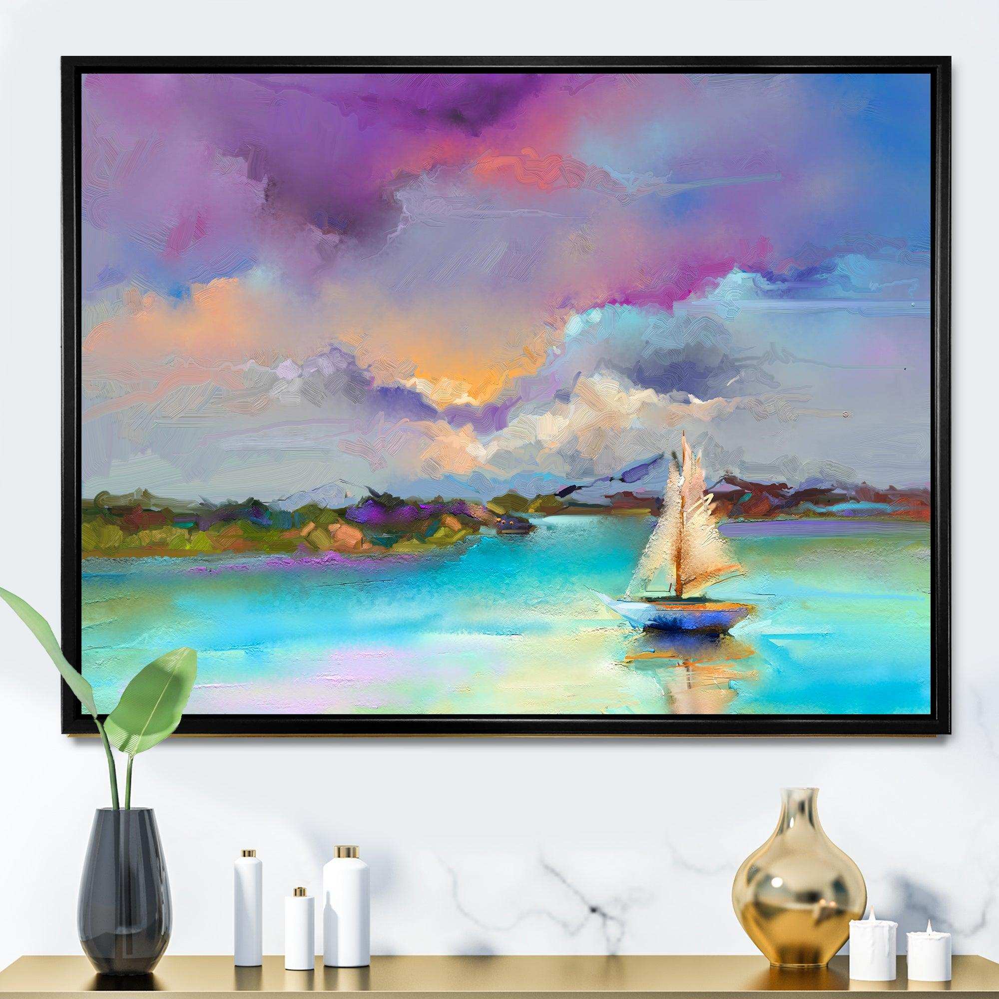 Impressionist Seascape With Little Ships III