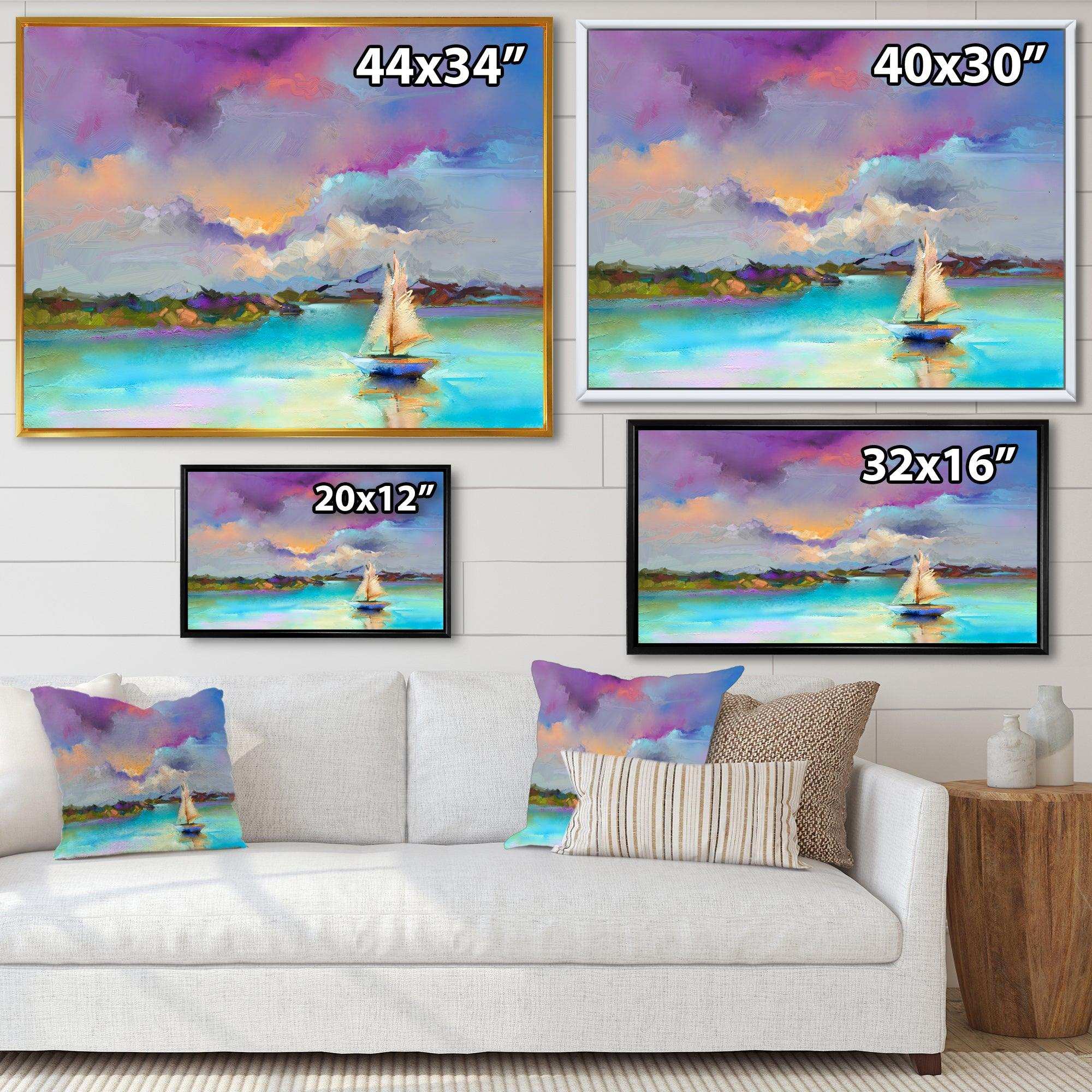 Impressionist Seascape With Little Ships III