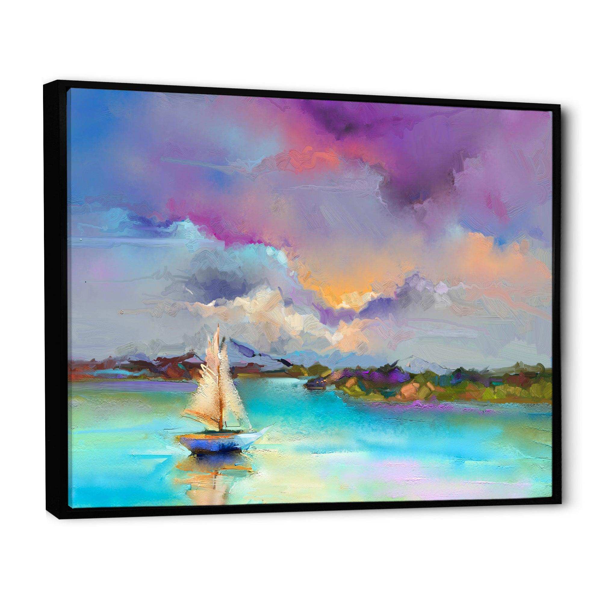 Impressionist Seascape With Little Ships III