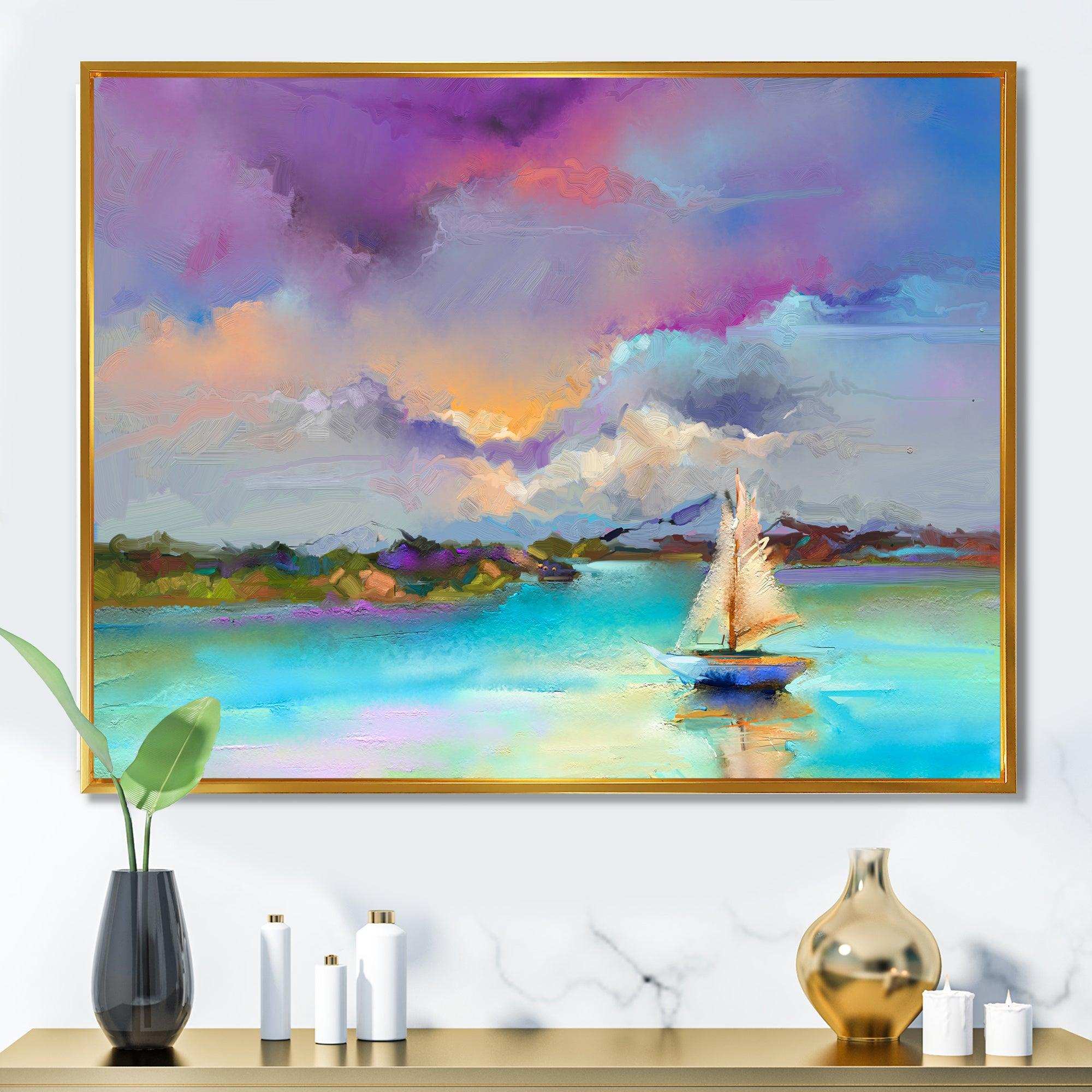 Impressionist Seascape With Little Ships III